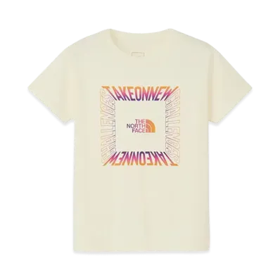 The North Face Short Sleeve ES Circulation Get Mottled Tee Kids "White Dune"