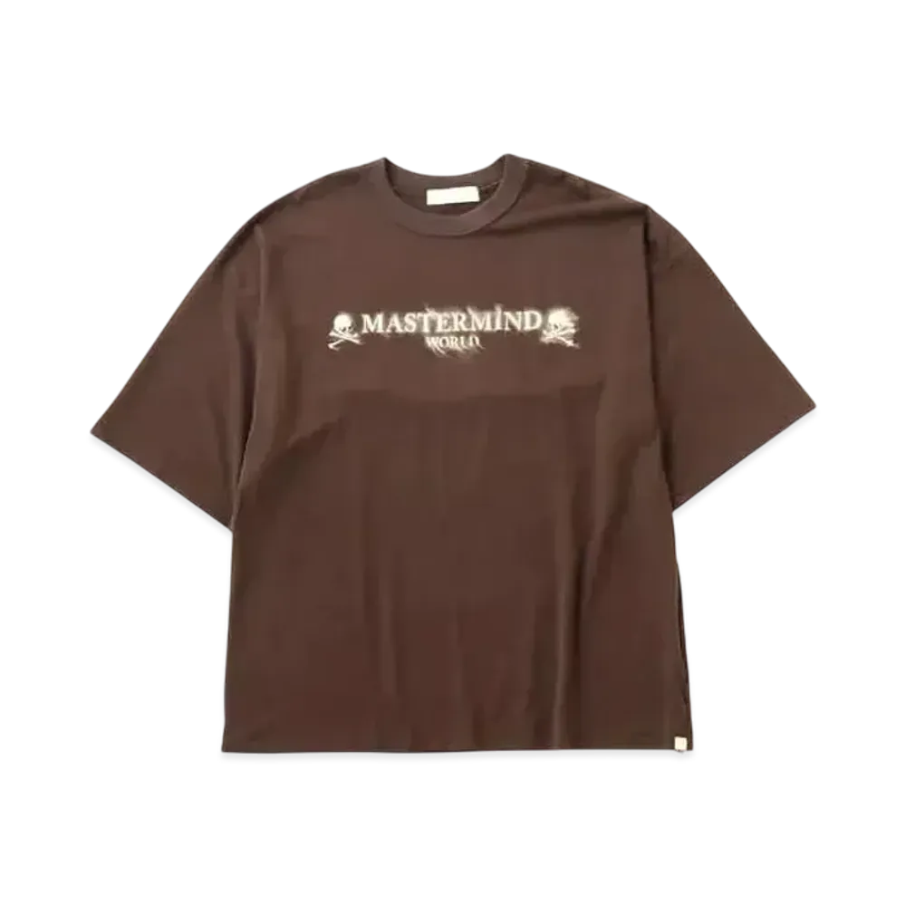 mastermind WORLD Boxy Sand Logo Tee "Brown"