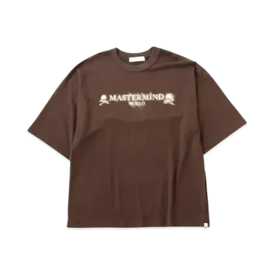 mastermind WORLD Boxy Sand Logo Tee "Brown"