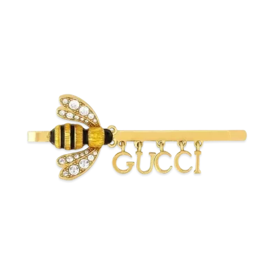 GUCCI GUCCI Manuscript Logo Bee Hair Clip