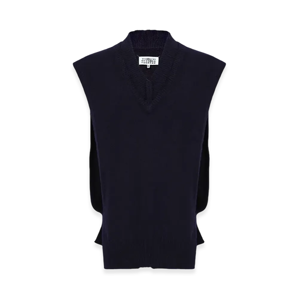 Maison Margiela Layered Knit Vest "Navy"