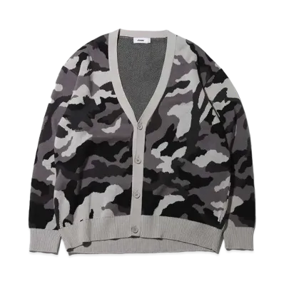 atmos Camouflage Knit Cardigan "Black"