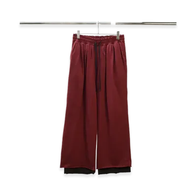 ANCELLM Drape Wide Easy Cut Slacks "Red"