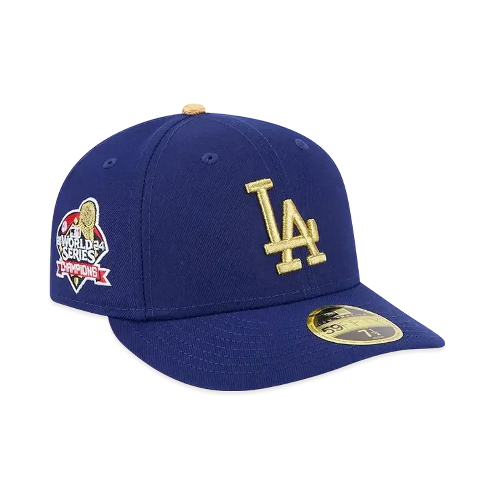 MLB Los Angeles Dodgers 2025 Gold Collection Men's New Era Low Profile 59Fifty Fitted Hat "Royal"
