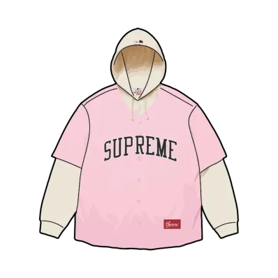 Supreme x Chicago White Sox Hooded Baseball Jersey "Light Pink"
