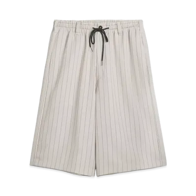Y-3 Pinstripe Sport Uniform Shorts "White"