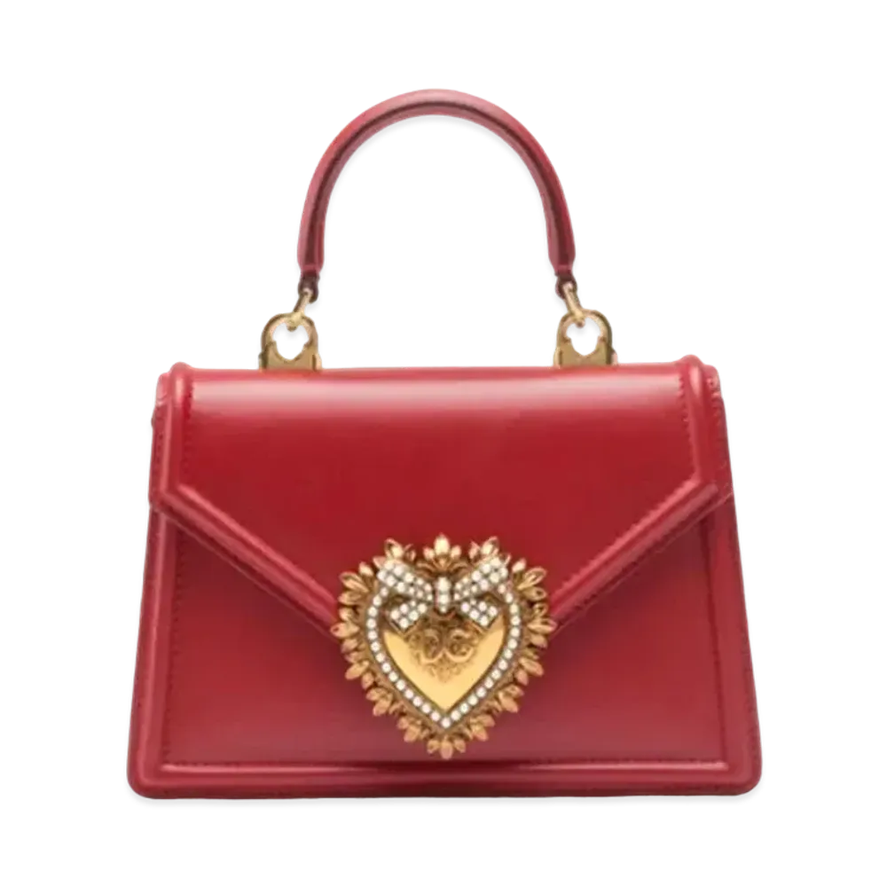Dolce&Gabbana Devotion Bag Small Smooth Calfskin "Red"