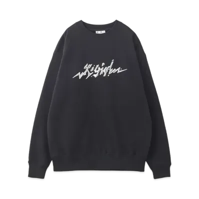 X-Girl Metallice Distortion Logo Sweat Top "Black"