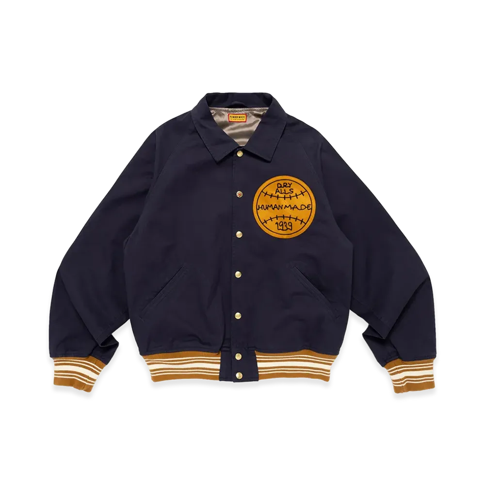 HUMAN MADE Baseball Jacket "Navy"
