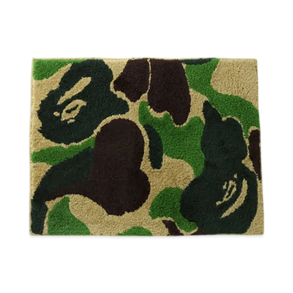A BATHING APE ABC Camo Rug Mat "Green"
