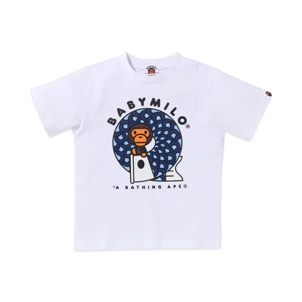 A BATHING APE Koinobori On Baby Milo Tee "White"