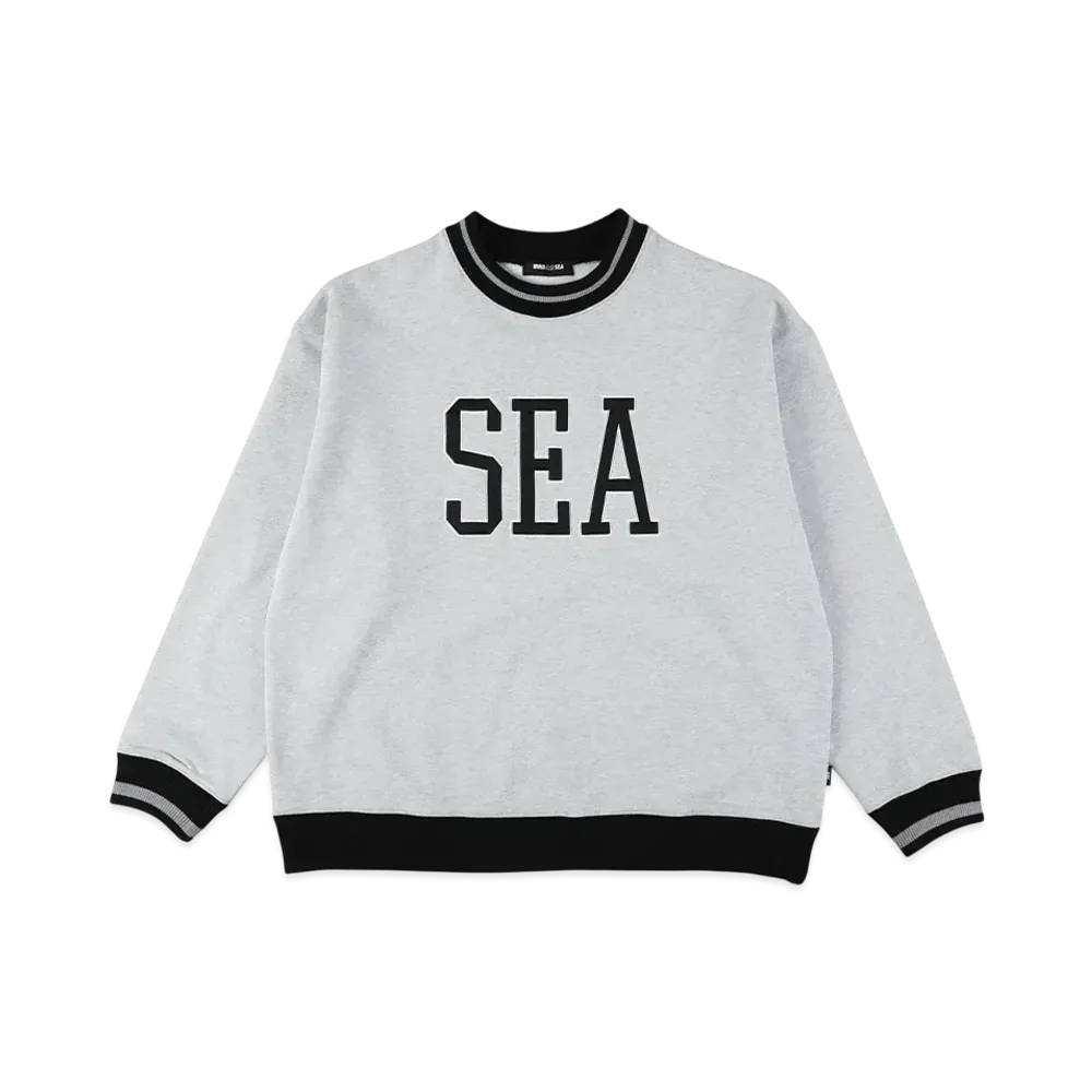 WIND AND SEA Line Rib Patch Sweatshirt "Gray"