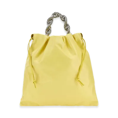 Jil Sander Women's Leather Bucket Bag "Yellow"