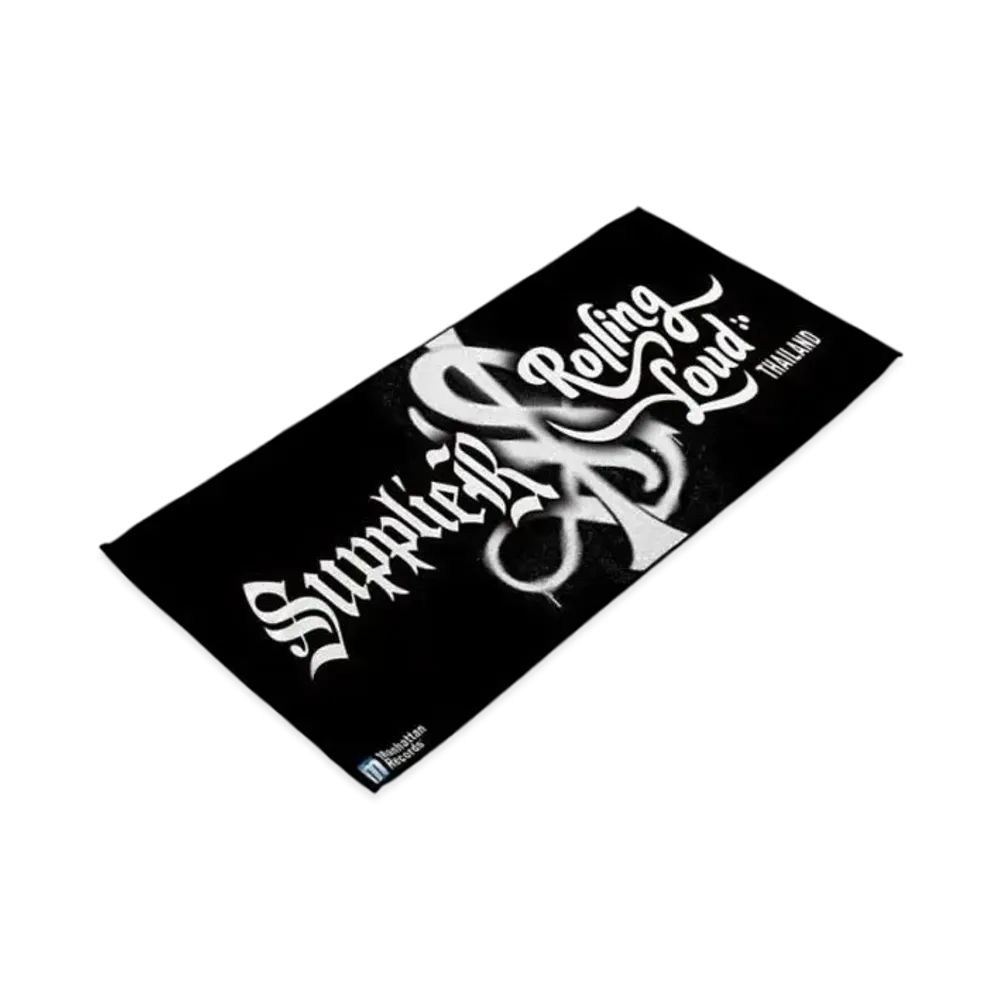 SUPPLIER x Rollong Loud Logo Towel "Black"