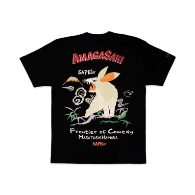 SAPEur x MASATOSHI HAMADA Tsukkomi Barking Rabbit S/S Tee "Black"