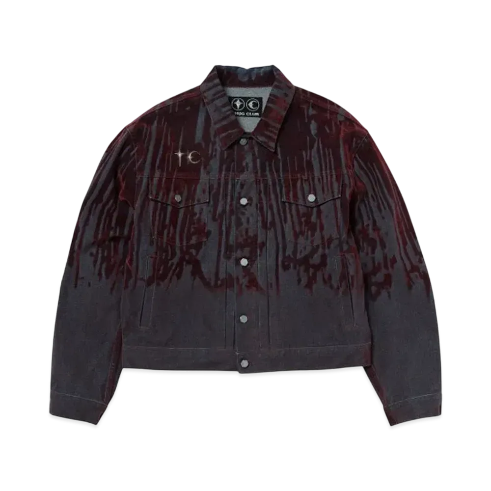 THUG CLUB Blood Lazered Denim Jacket "Multi"