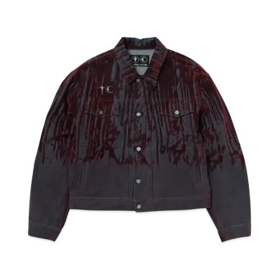 THUG CLUB Blood Lazered Denim Jacket "Multi"