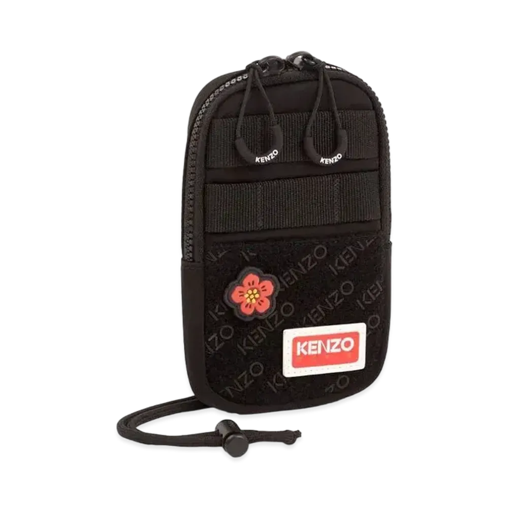KENZO Jungle Phone Pocket Crossbody With Strap "Black"