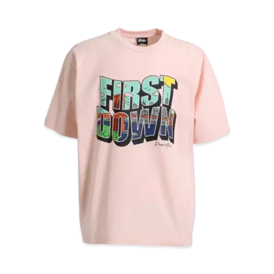 FIRST DOWN ART S/S T "Light Pink"