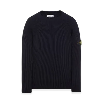 Stone Island 538C2 Full Rib Wool Knitted Sweater - 23FW "Navy Blue"