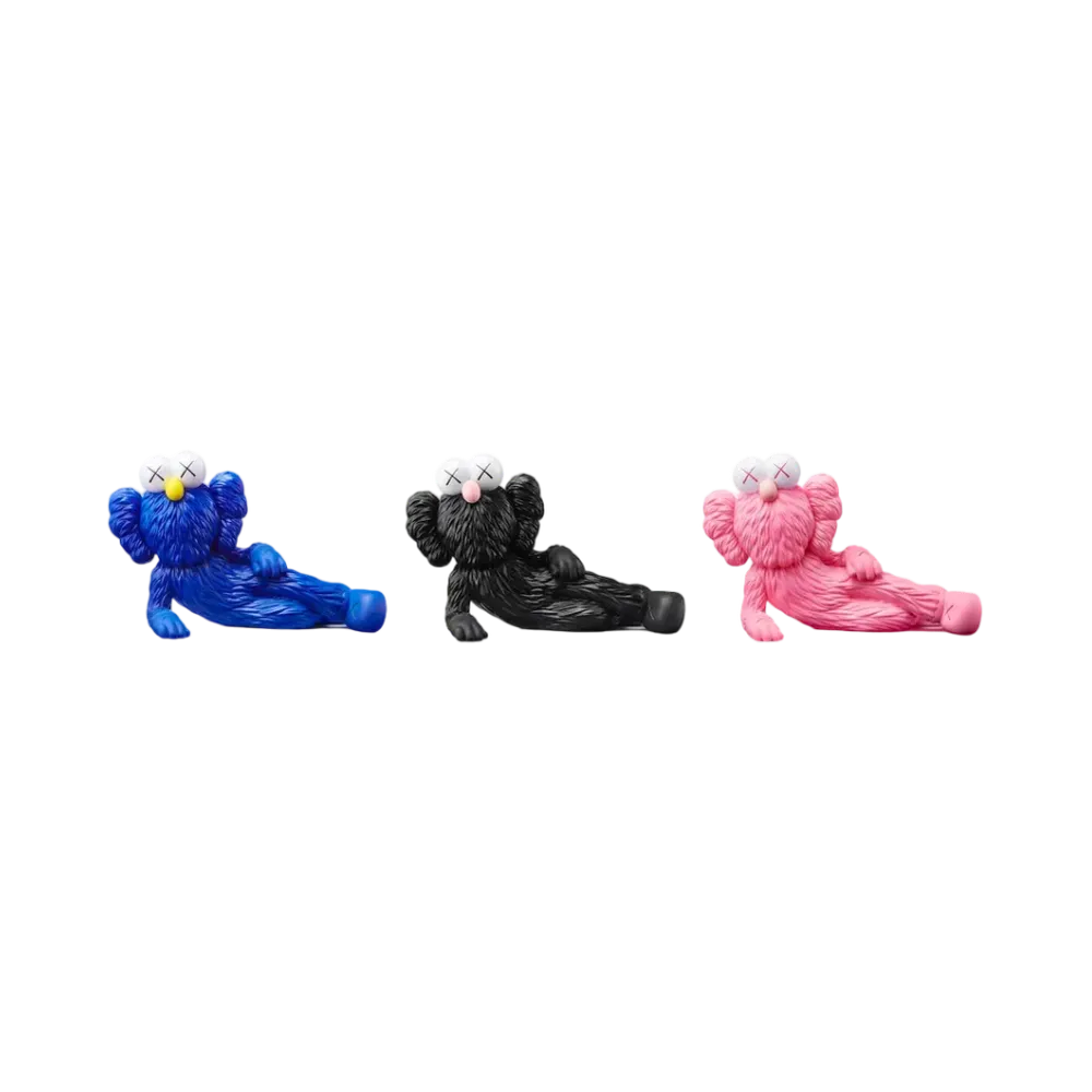 KAWS TIME OFF Vinyl Figure Blue/Black/Pink Set