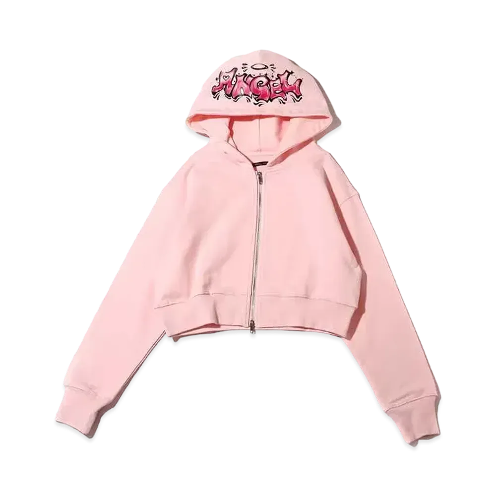 atmos pink x Riehata Angel Short Zip Hoodie "Pink"