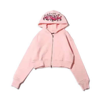 atmos pink x Riehata Angel Short Zip Hoodie "Pink"