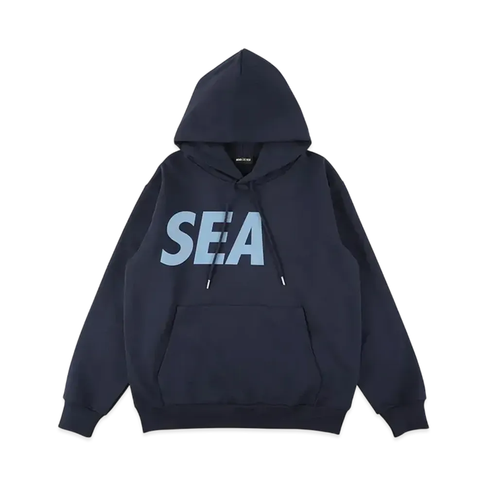 WIND AND SEA Straight Hooded Sweatshirt "Navy"