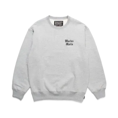 WACKO MARIA Heavy Weight Crew Neck Sweat Shirt "Gray"