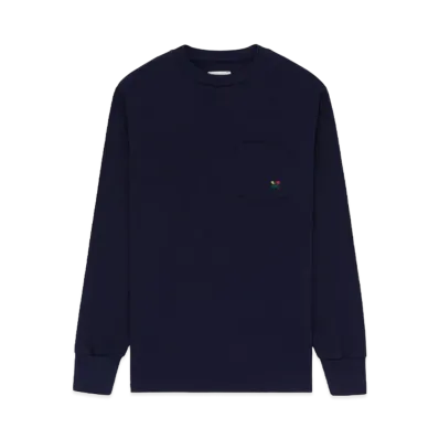 Aime Leon Dore Long-Sleeve Crest Pocket Tee "Evening Blue"
