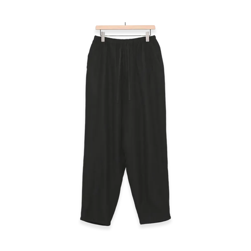 COMOLI Cashmere Silk Tapered Pants "Black"