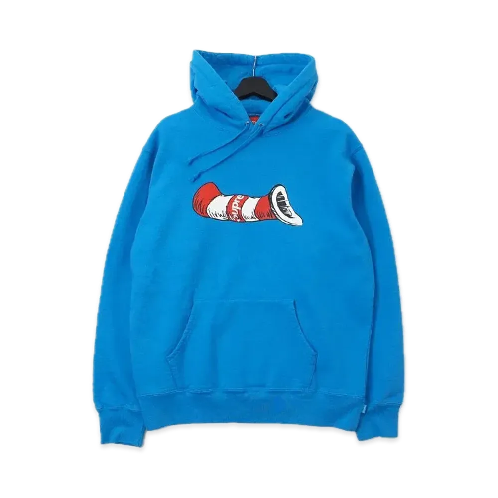 シュプリーム キャット イン ザ ハット フーデッド スウェットシャツ "ブルー"