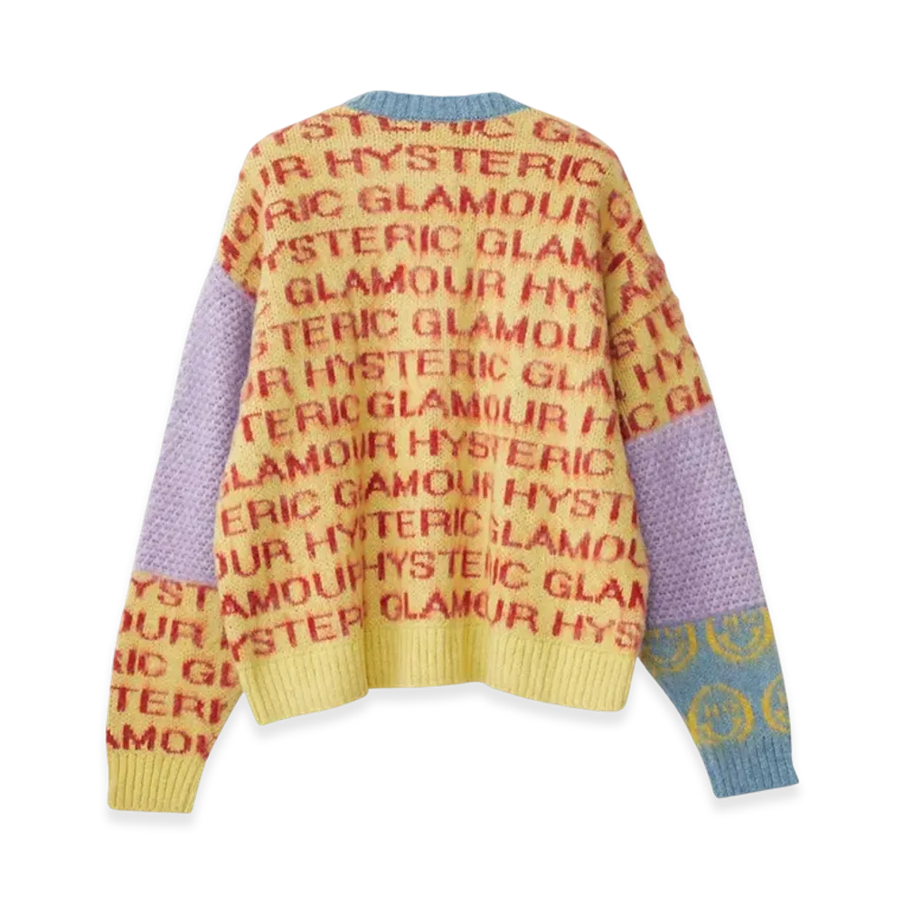 HYSTERIC GLAMOUR HYS Scratch Jacquard Sweater "Multi"