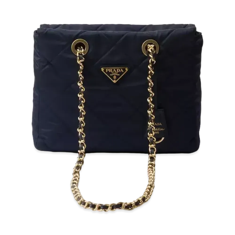 PRADA Re-Edition 1995 Chaine Re-Nylon Tote Bag "Navy"