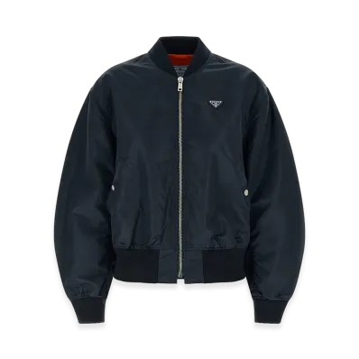 PRADA Women's Twill Bomber Jacket "Blue"