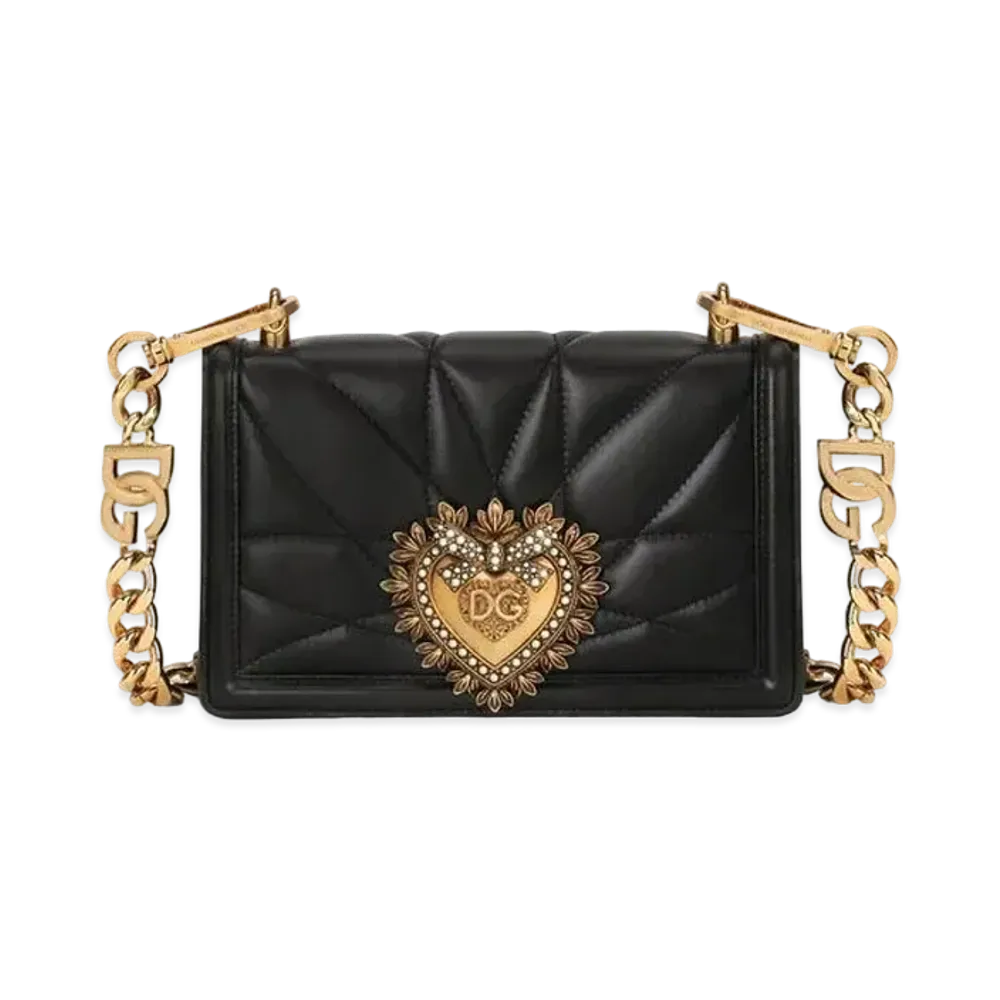 Dolce&Gabbana Dave Bag Medium Matrasse Nappa Jewelry Strap "Black"