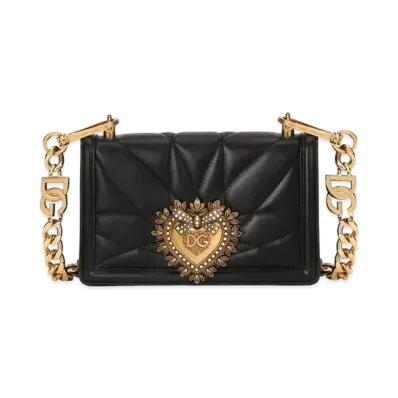 Dolce&Gabbana Dave Bag Medium Matrasse Nappa Jewelry Strap "Black"