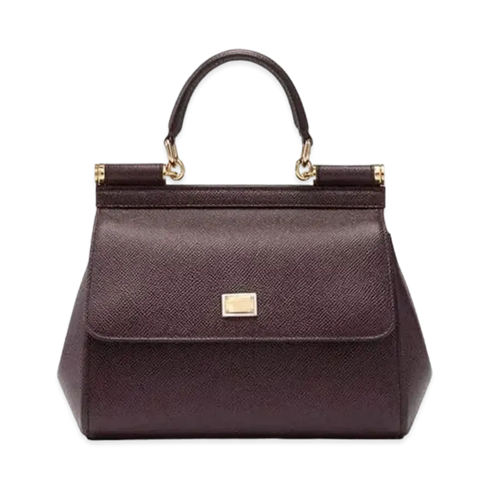 Dolce&Gabbana Sicily Bag Small Dauphine Leather "Violet"