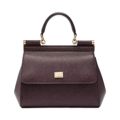 Dolce&Gabbana Sicily Bag Small Dauphine Leather "Violet"