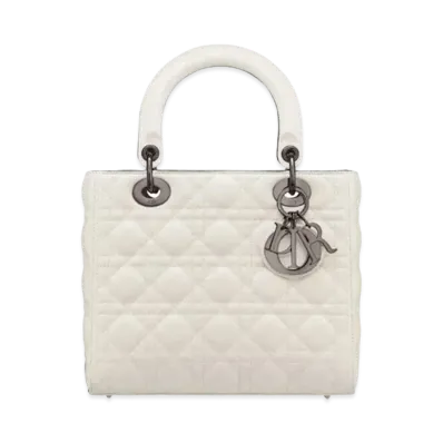 Dior Medium Lady Bag Cannage Lambskin "Latte"