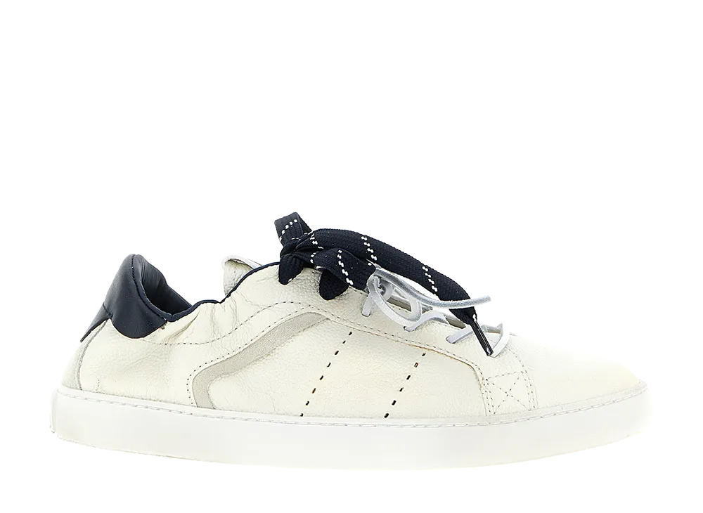 MIU MIU Women's Deco Leather Sneakers "White/Royal Blue"