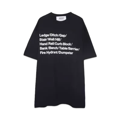 HOMBRE Nino S/S PRINT TEE (SKATE ESSENTIALS) "BLACK"
