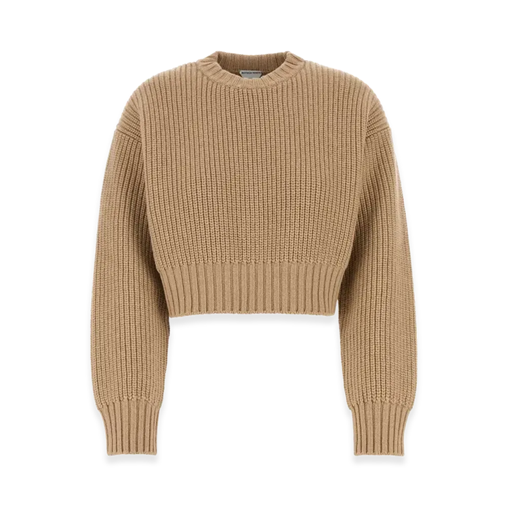 Bottega Veneta Women's Camel Wool Blend Sweater "Camel"