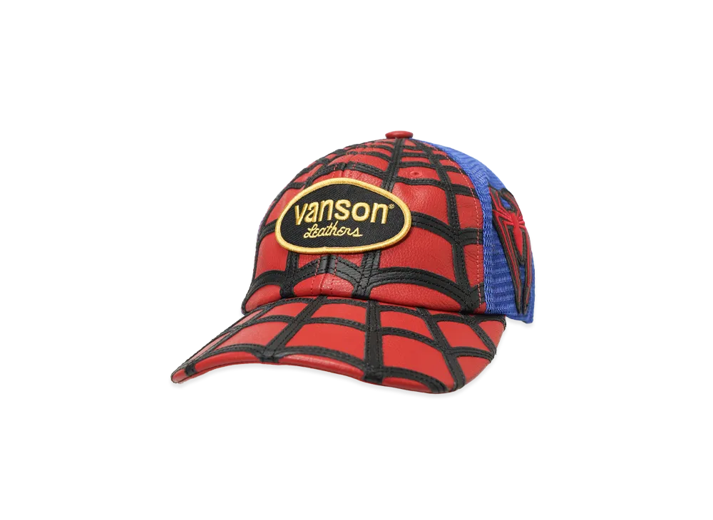 Supreme x Vanson Leathers Spider-Man Mesh Back 6-Panel "Red"