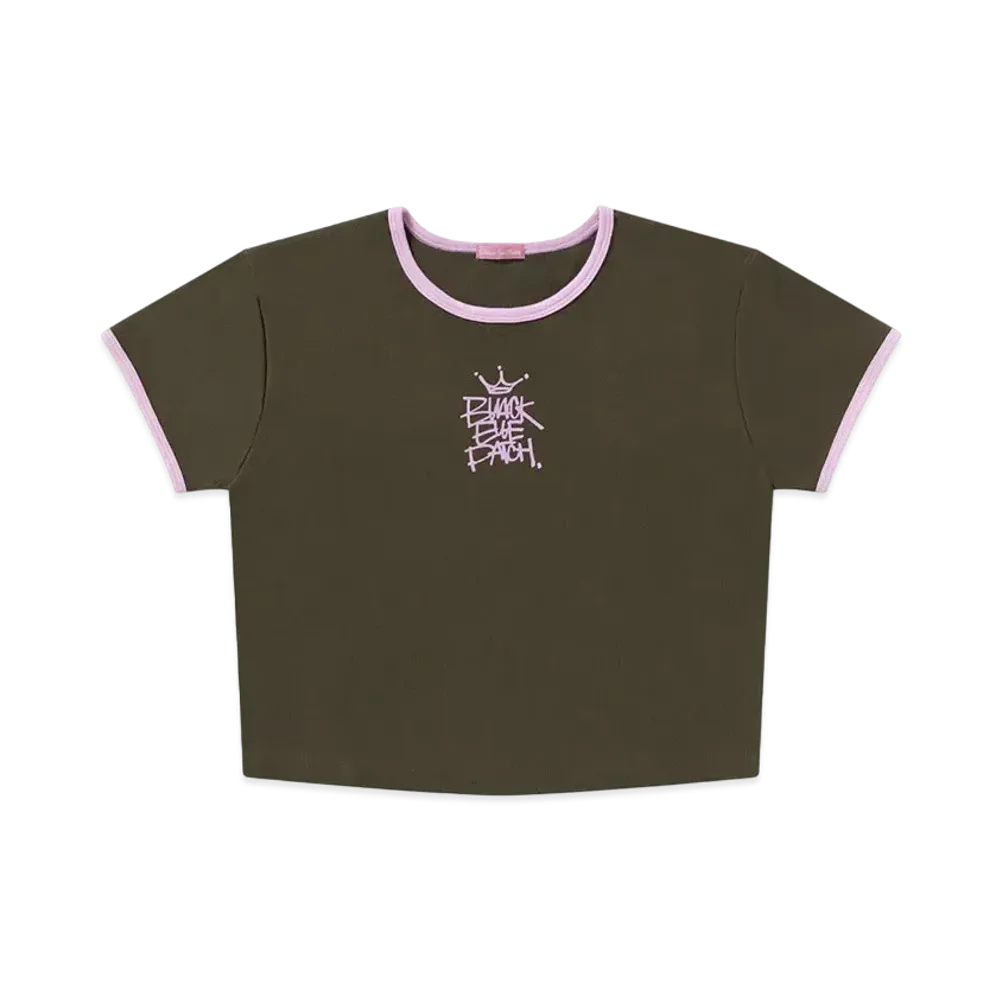 BlackEyePatch Crown Tag Ringer Tee "Khaki"