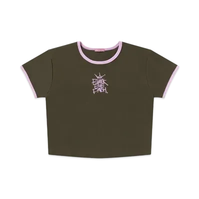 BlackEyePatch Crown Tag Ringer Tee "Khaki"