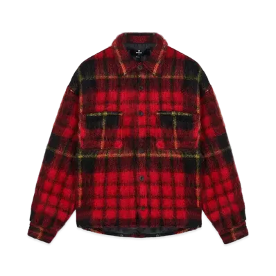 REPRESENT Mohair Overshirt "Red check"