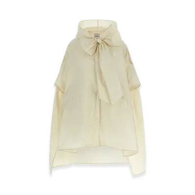 MONCLER Women's Taffeta Cape "White"