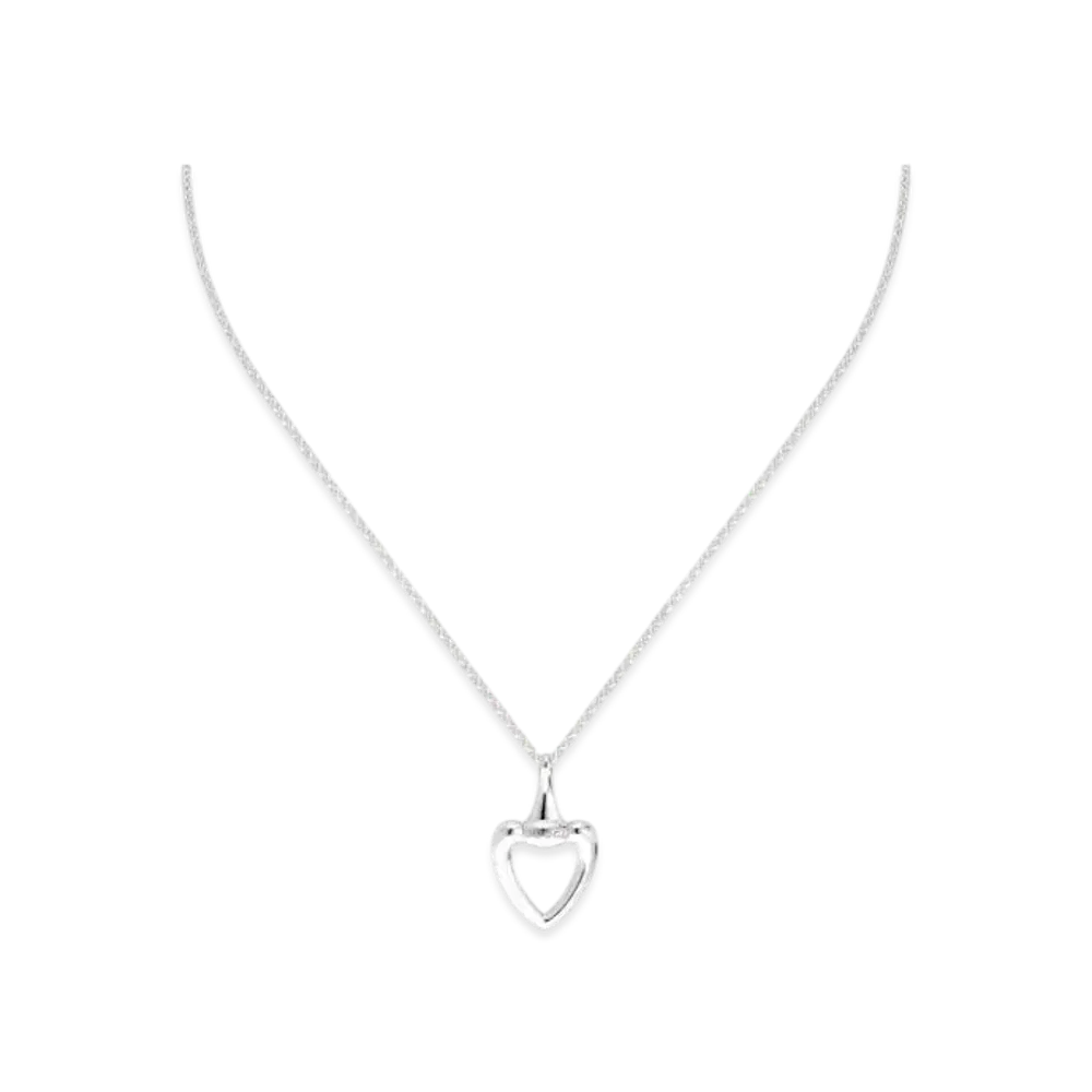 GUCCI Heart Pendant Necklace "Sterling Silver"