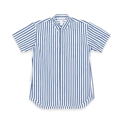 COMME des GARCONS SHIRT Yarn Dyed Cotton Stripe Poplin "Blue"
